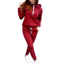 Load image into Gallery viewer, SFIT 2 Piece Set Women Hoodies Pant Clothing Set Warm Newest Clothes Ladies Solid Tracksuit Women Set Top Pants Suit Female