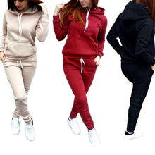 Load image into Gallery viewer, SFIT 2 Piece Set Women Hoodies Pant Clothing Set Warm Newest Clothes Ladies Solid Tracksuit Women Set Top Pants Suit Female